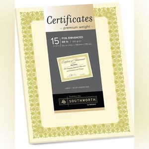 SOUTHWORTH Foil Enhanced Premium Certificate Paper